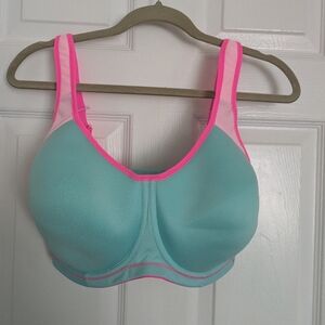Freya Active Underwired Sport Bra in Teal/Pink Size 36G UK/36I US
